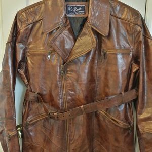 Leather biker jacket